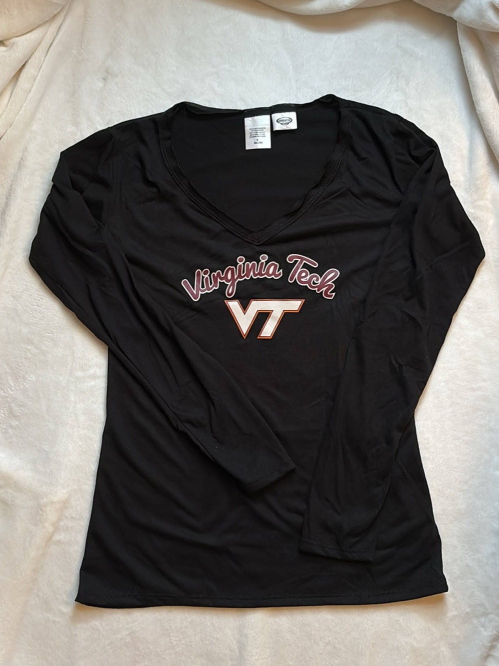 Concepts Sport Virginia Tech Long-Sleeve Shirt Black Size Small